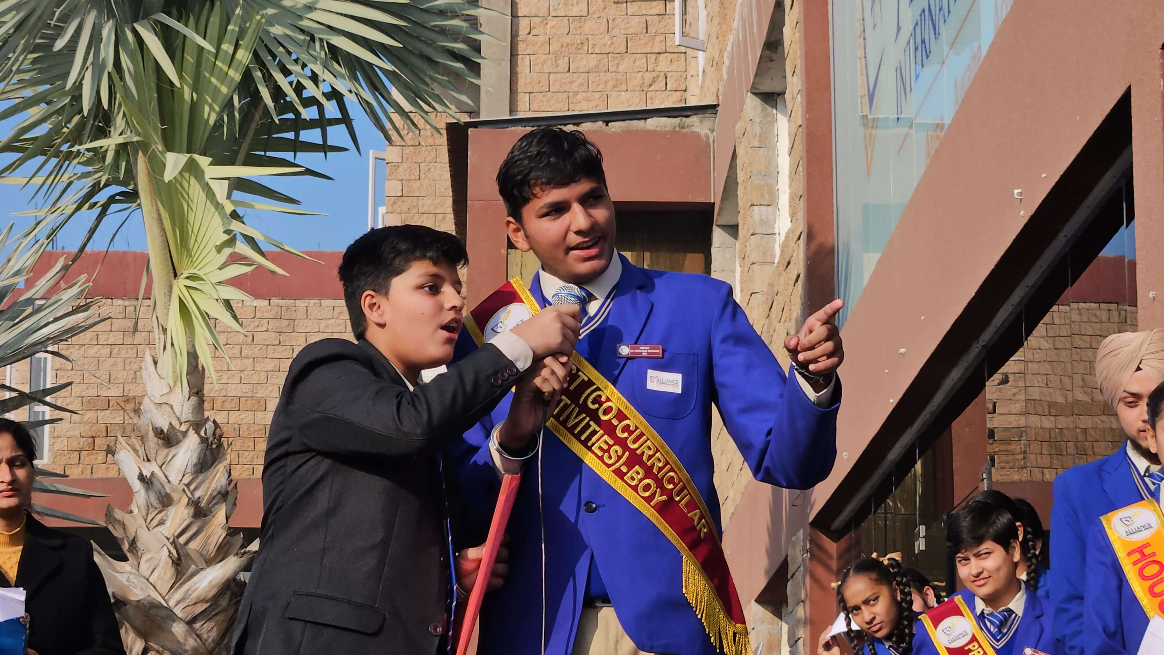 Students at Alliance International School campus, Banur